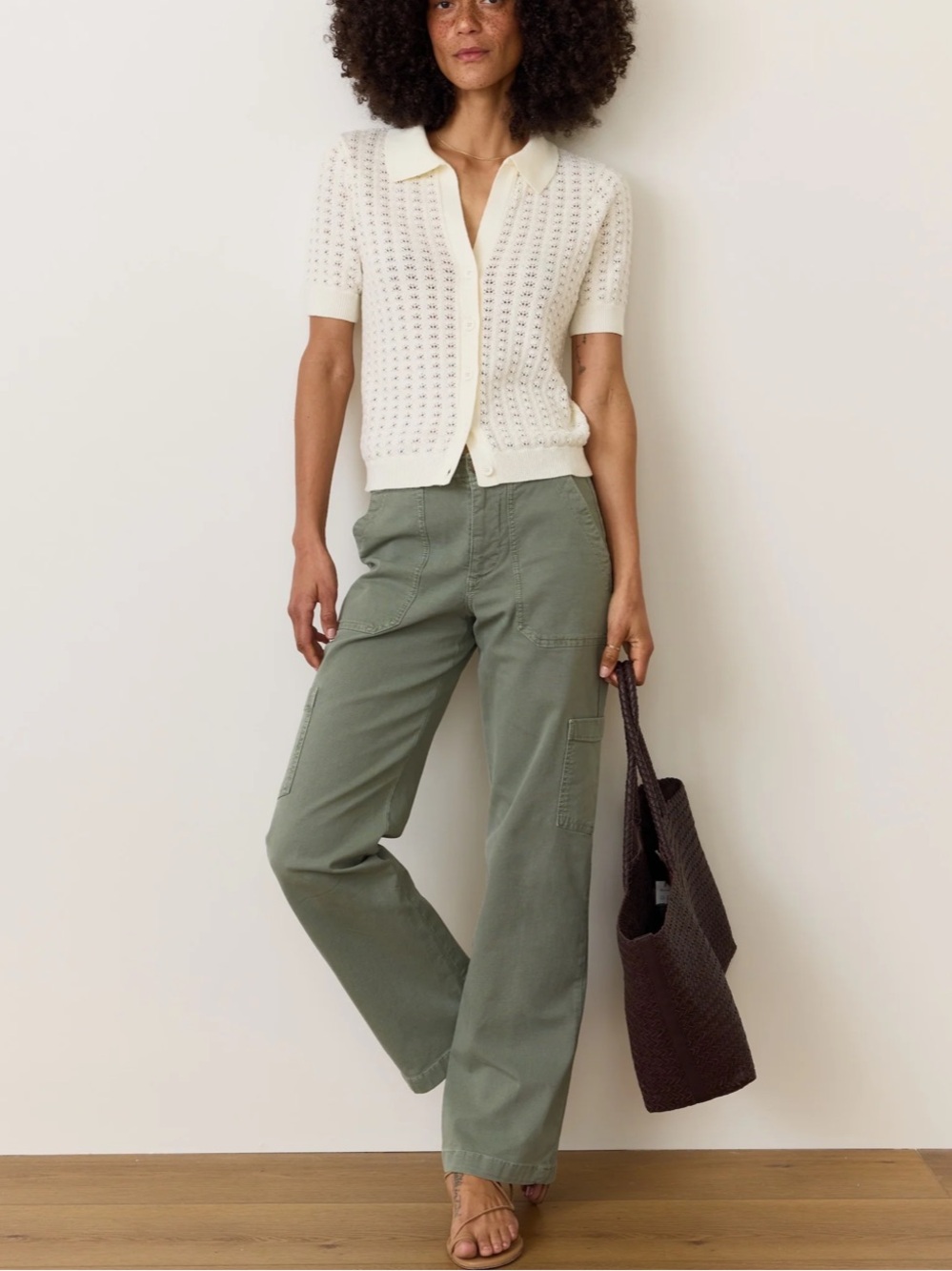 Marine Layer Army Green Aria Utility Pant Size 4